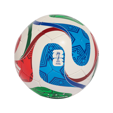 adidas World Cup 26 Trionda Training Sala Soccer Ball - White/Blue/Red