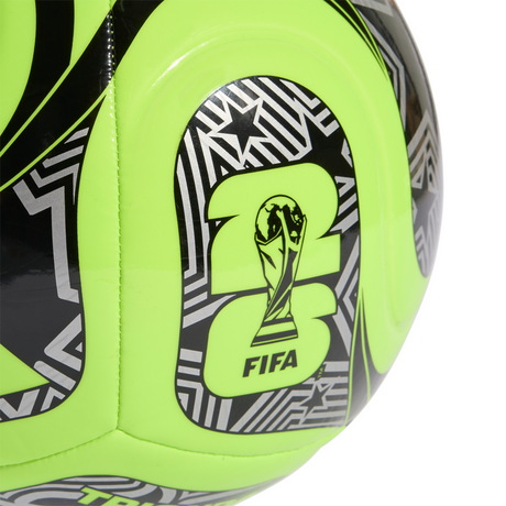 adidas World Cup 26 Trionda Club Soccer Ball - Lemon/Black/Silver