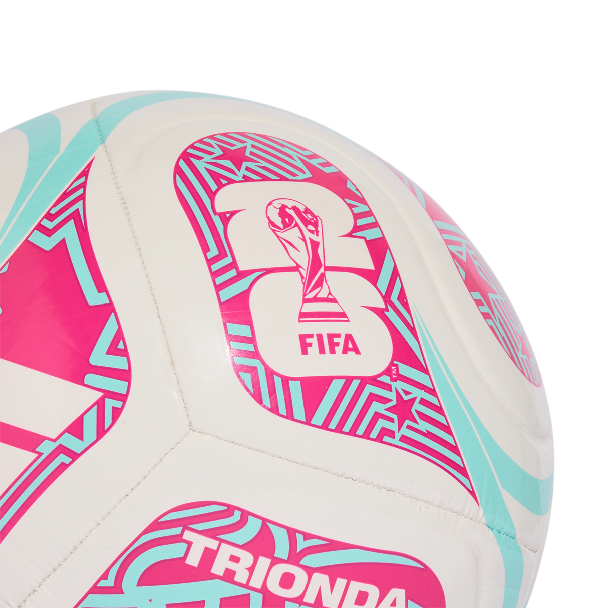 adidas World Cup 26 Trionda Club Soccer Ball - White/Pink