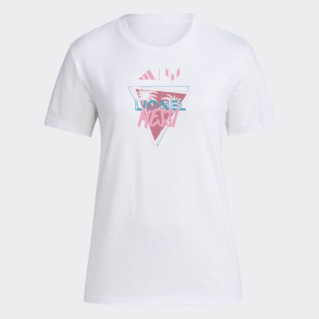 Camiseta adidas Triangle Palms para Mujer - Blanco