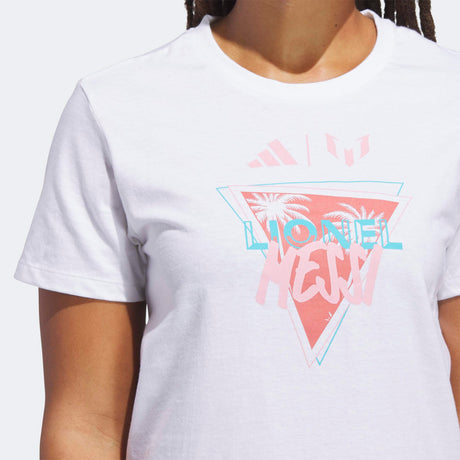 Camiseta adidas Triangle Palms para Mujer - Blanco