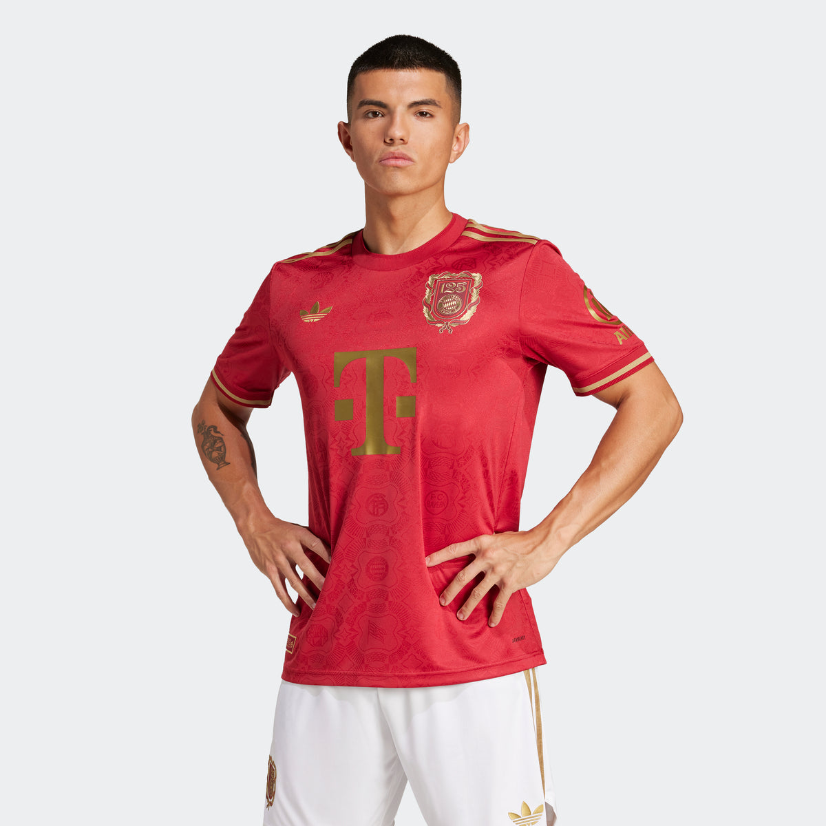 adidas Camiseta de aniversario del FC Bayern Munich para hombre 25 Granate