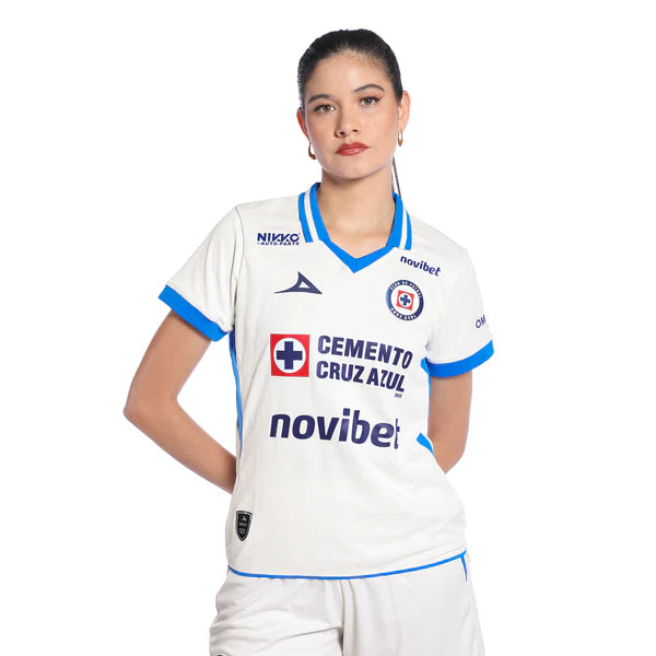 Pirma Cruz Azul Away Women's Soccer Jersey 26/27 - Grey/Navy Blue