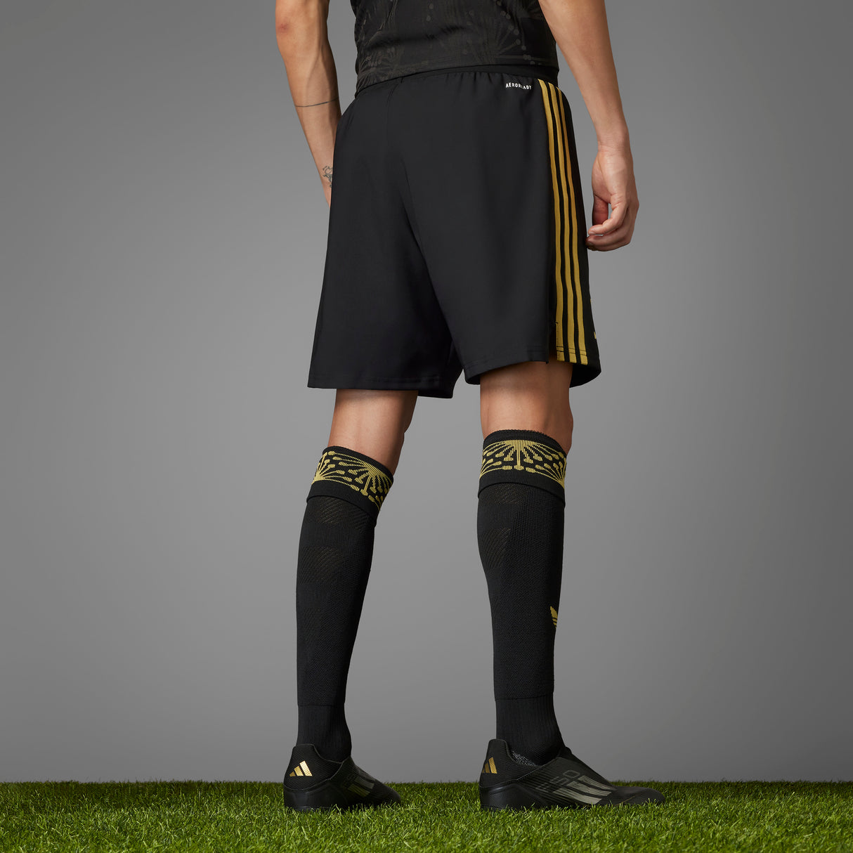adidas Mexico 25 Gold Men's Soccer Shorts - Black