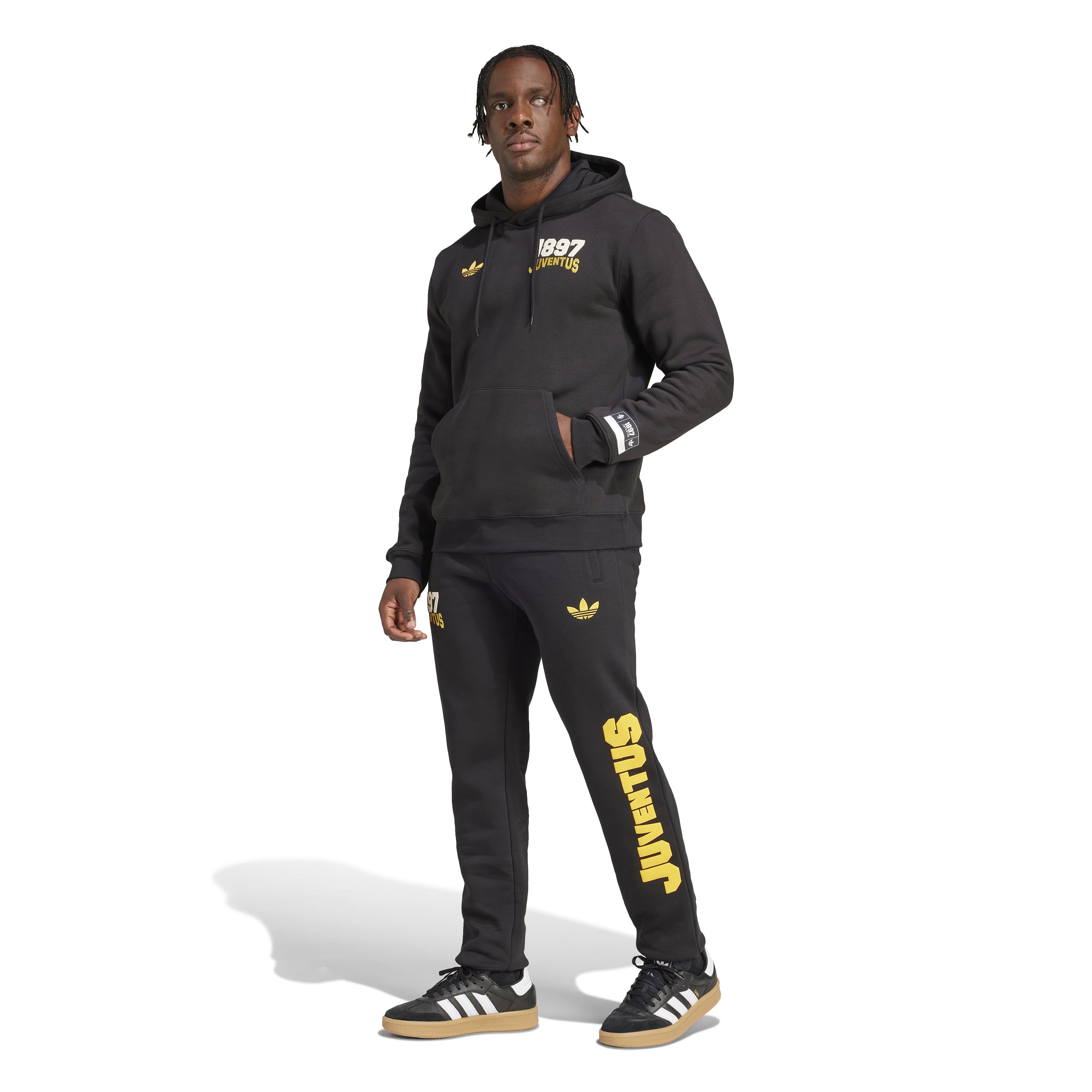 Sudadera con capucha adidas Juventus VRCT negra y dorada
