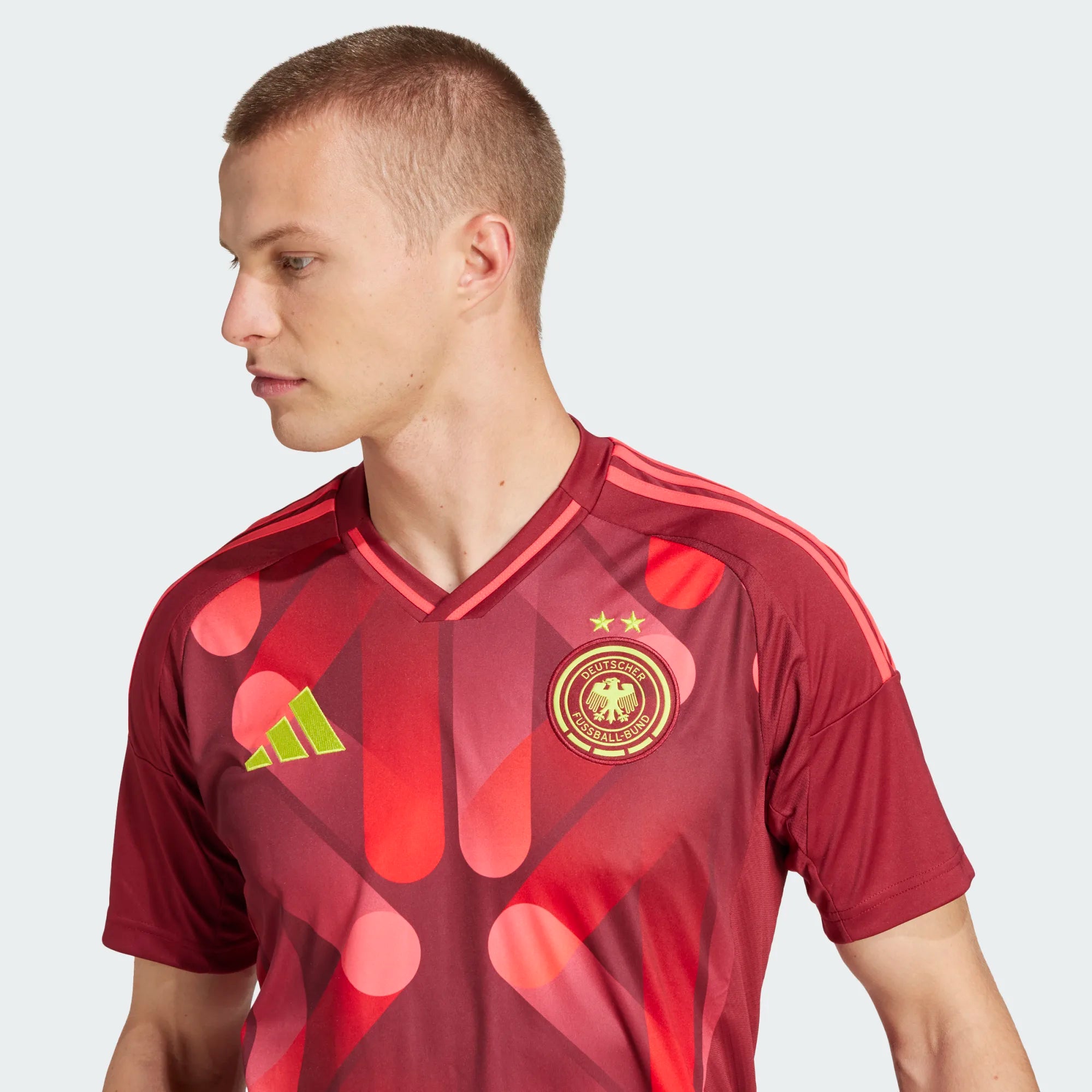 adidas Men's Germany (Women's Team) Away Jersey 25 Burgundy