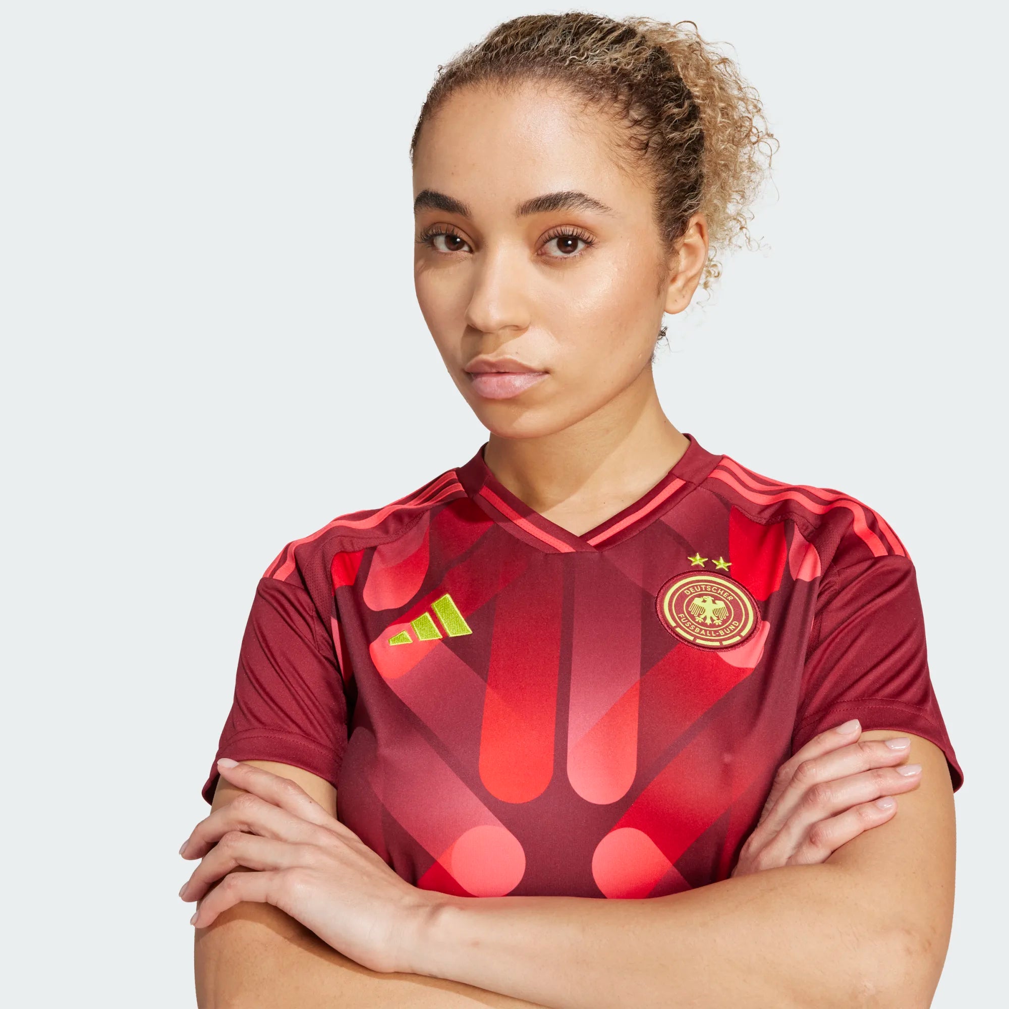 adidas Women's Germany (Women's Team) Away Jersey 25 Burgundy