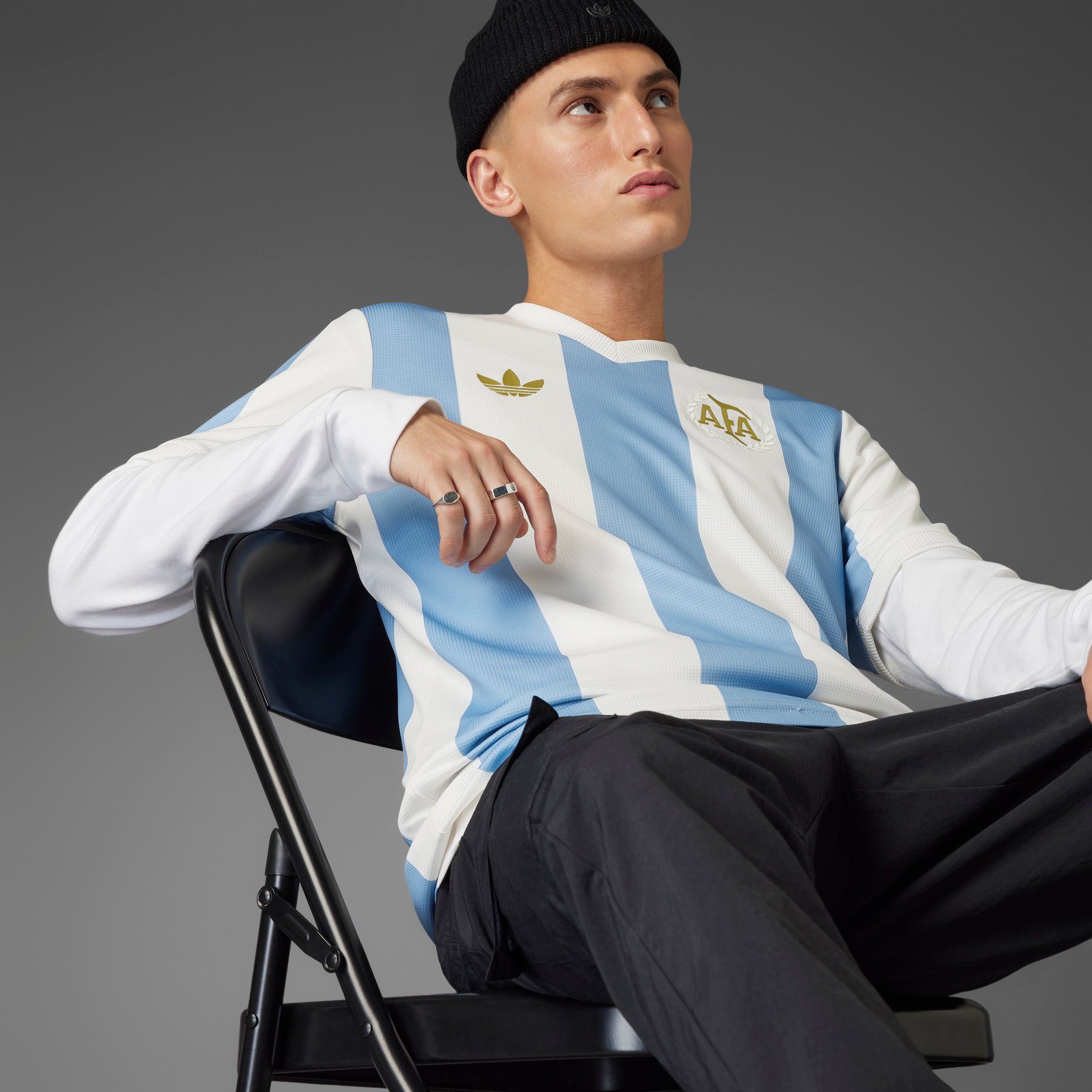Camiseta adidas Argentina Aniversario 24/25 Celeste/Blanco