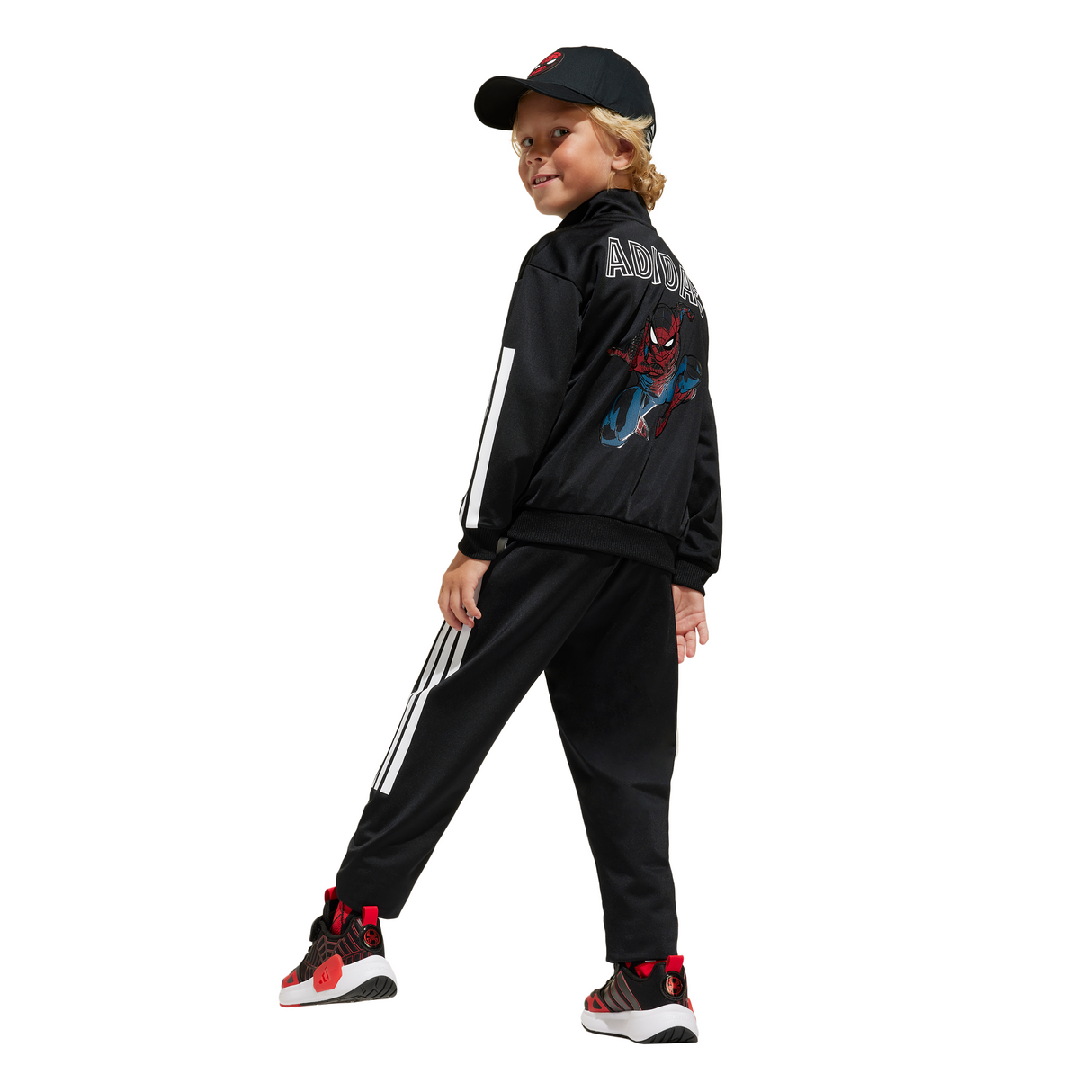 adidas Marvel Spider-Man Youth Tiro Suit - Black/White