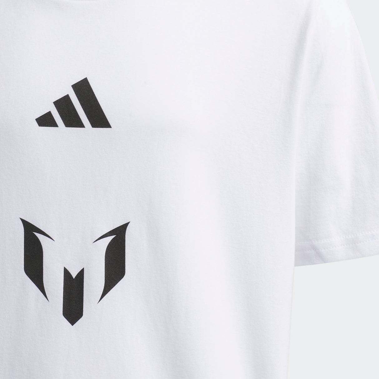 adidas Messi Youth Cotton Tee - White/Pink