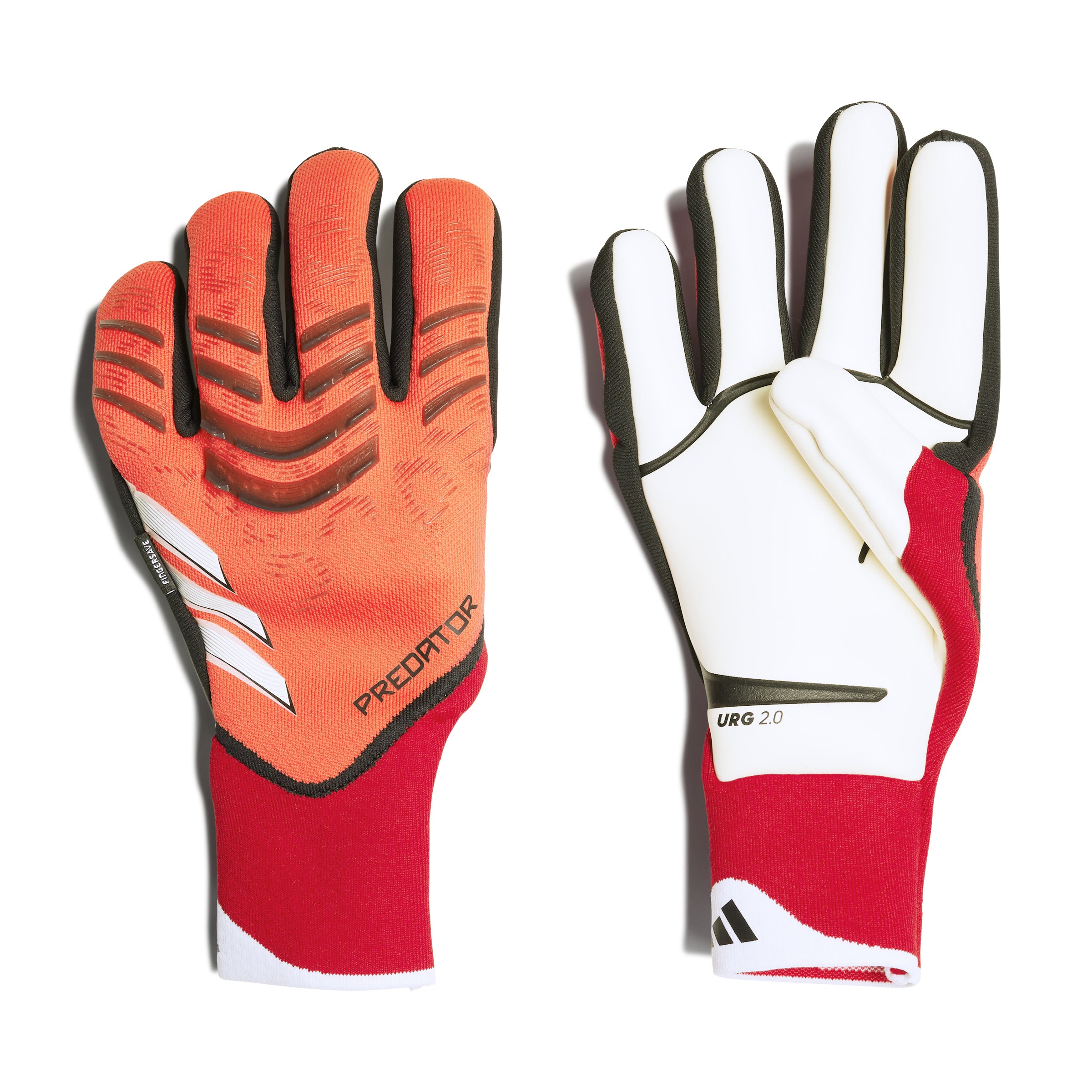 adidas Predator Pro Fingersave Goalkeeper Gloves Luci Red/Black/Pure Ruby