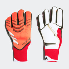 adidas Predator Pro Fingersave Goalkeeper Gloves Luci Red/Black/Pure Ruby
