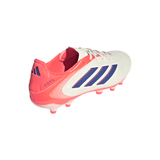 Tacos de fútbol adidas Copa Pure III League FG/MG para hombre - Blanco/Azul/Naranja