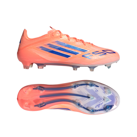 Botas de fútbol adidas F50 Elite FG para hombre - Naranja/Azul/Blanco