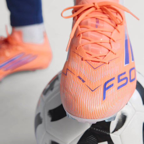Botas de fútbol adidas F50 Elite FG para hombre - Naranja/Azul/Blanco
