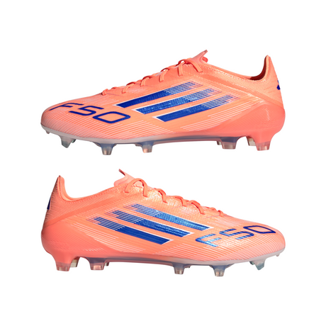 Botas de fútbol adidas F50 Elite FG para hombre - Naranja/Azul/Blanco