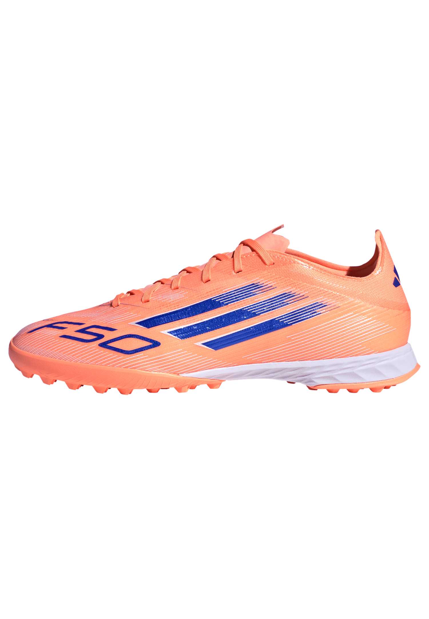 Botines de fútbol adidas F50 Pro TF para hombre - Naranja/Azul/Blanco