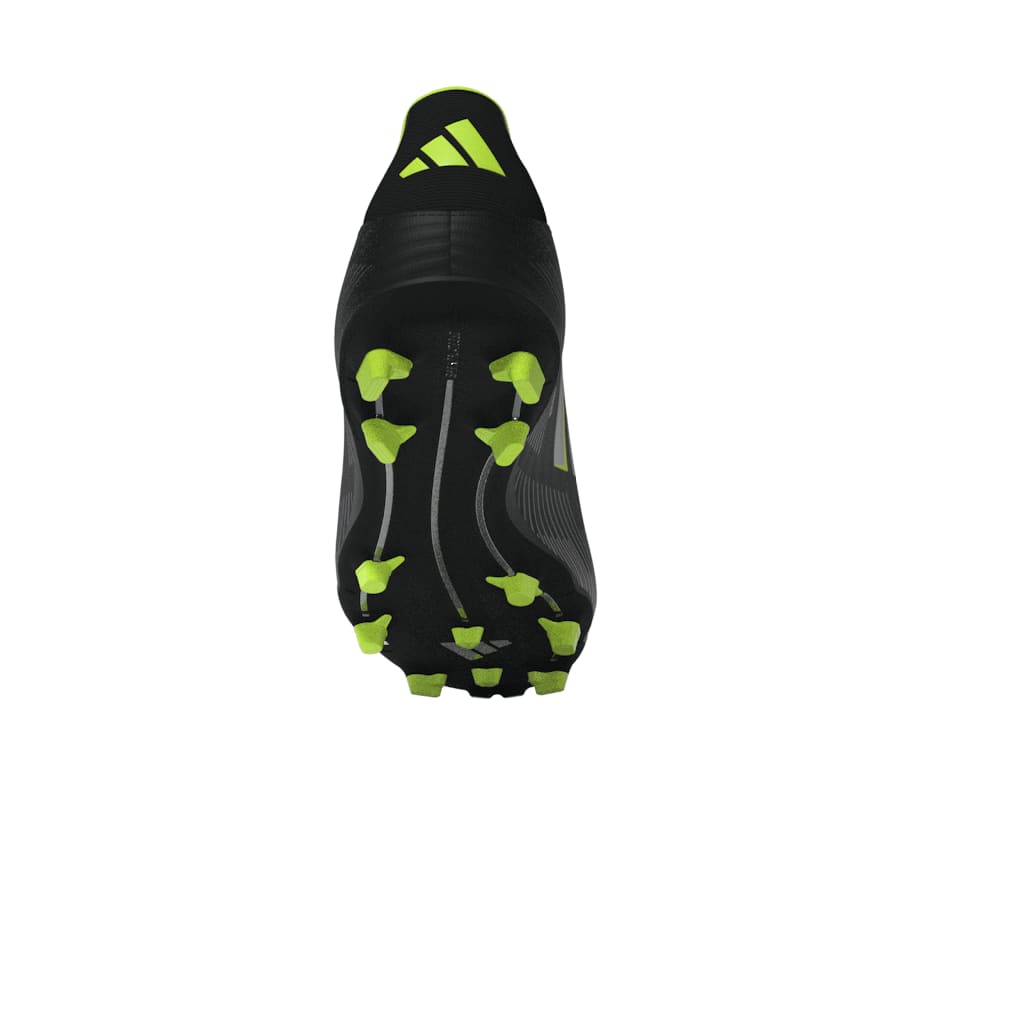 adidas F50 League Laceless FG/MG Men's Soccer Cleats - Black/IronMt/Lemon
