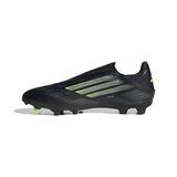 adidas F50 League Laceless FG/MG Men's Soccer Cleats - Black/IronMt/Lemon