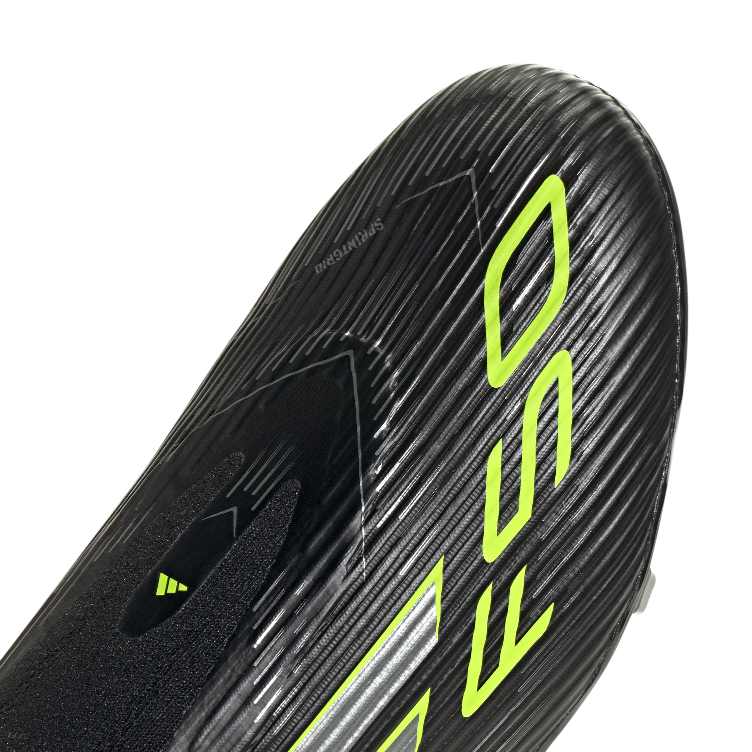 adidas F50 League Laceless FG/MG Men's Soccer Cleats - Black/IronMt/Lemon