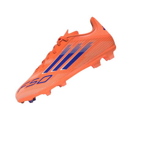 adidas F50 League FG/MG Youth Soccer Cleats - Orange/Blue/White