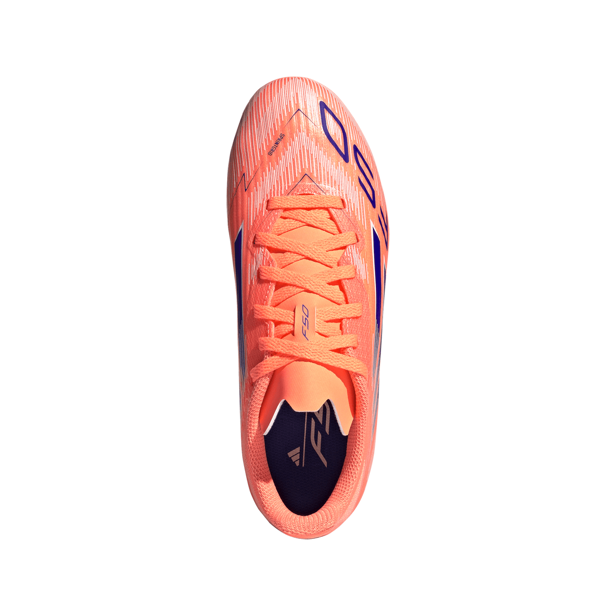 Botines de fútbol adidas F50 League FG/MG para jóvenes - Naranja/Azul/Blanco