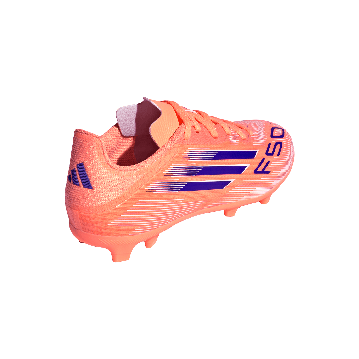 Botines de fútbol adidas F50 League FG/MG para jóvenes - Naranja/Azul/Blanco