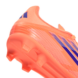 Botines de fútbol adidas F50 League FG/MG para jóvenes - Naranja/Azul/Blanco