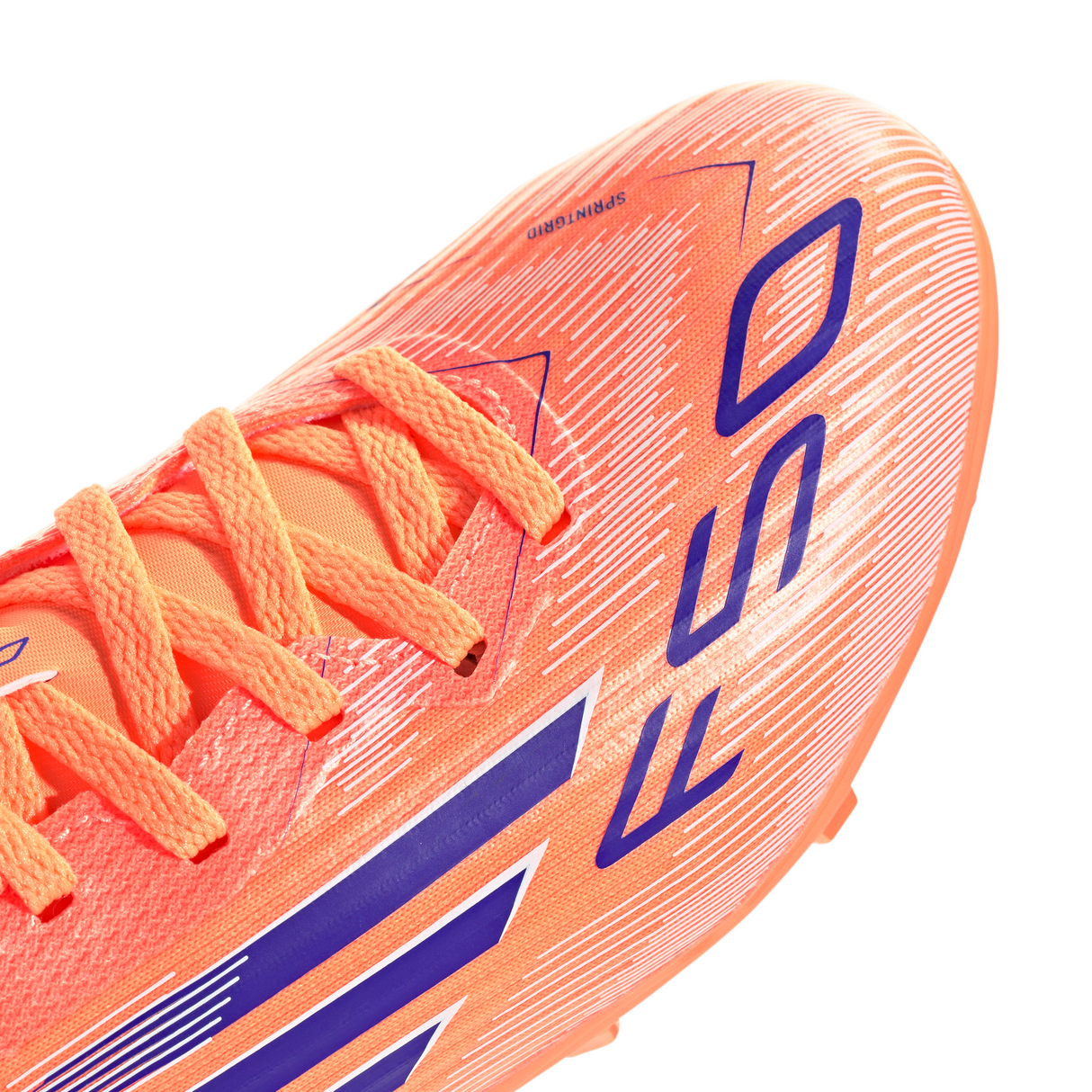 Botines de fútbol adidas F50 League FG/MG para jóvenes - Naranja/Azul/Blanco