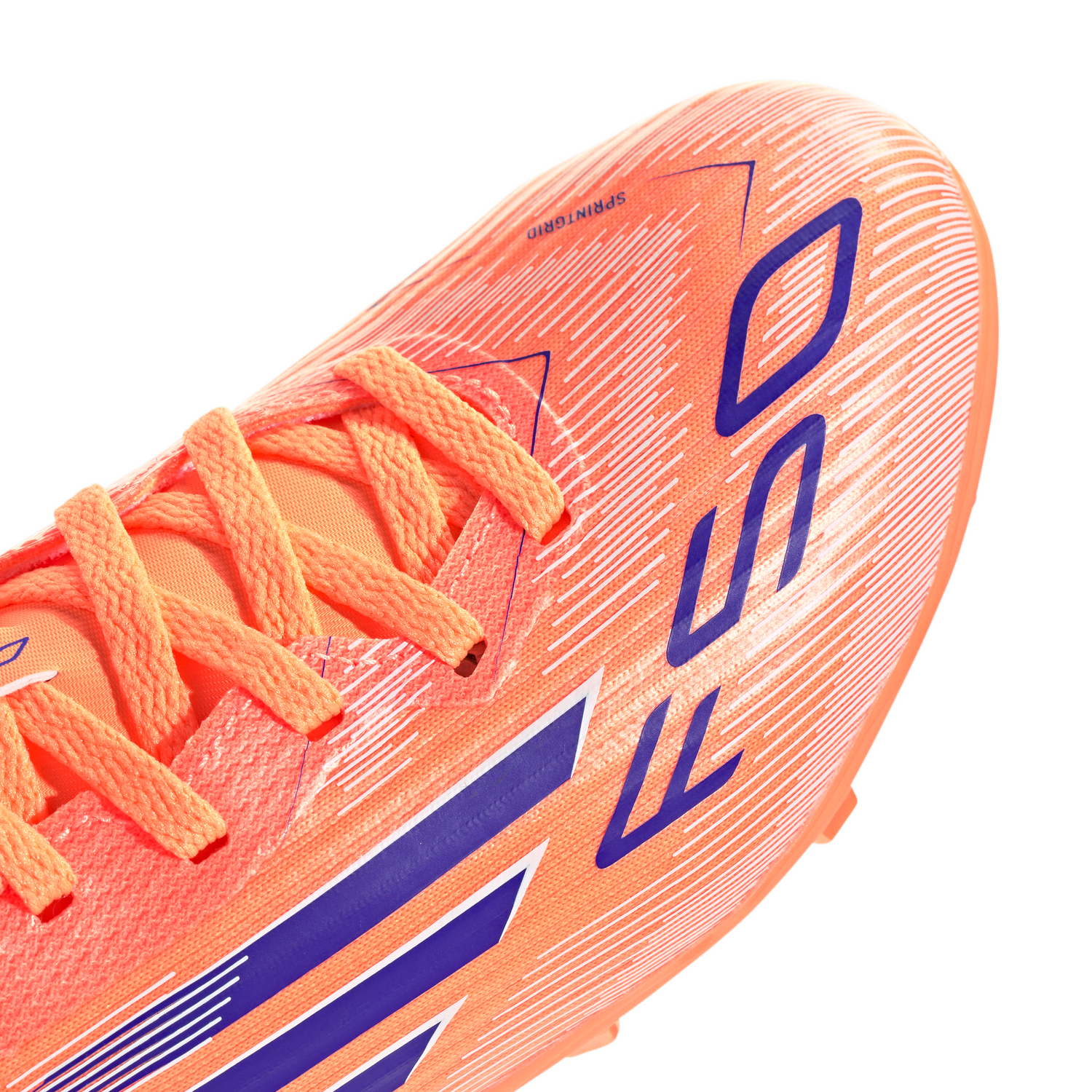Botines de fútbol adidas F50 League FG/MG para jóvenes - Naranja/Azul/Blanco