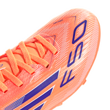Botines de fútbol adidas F50 League FG/MG para jóvenes - Naranja/Azul/Blanco