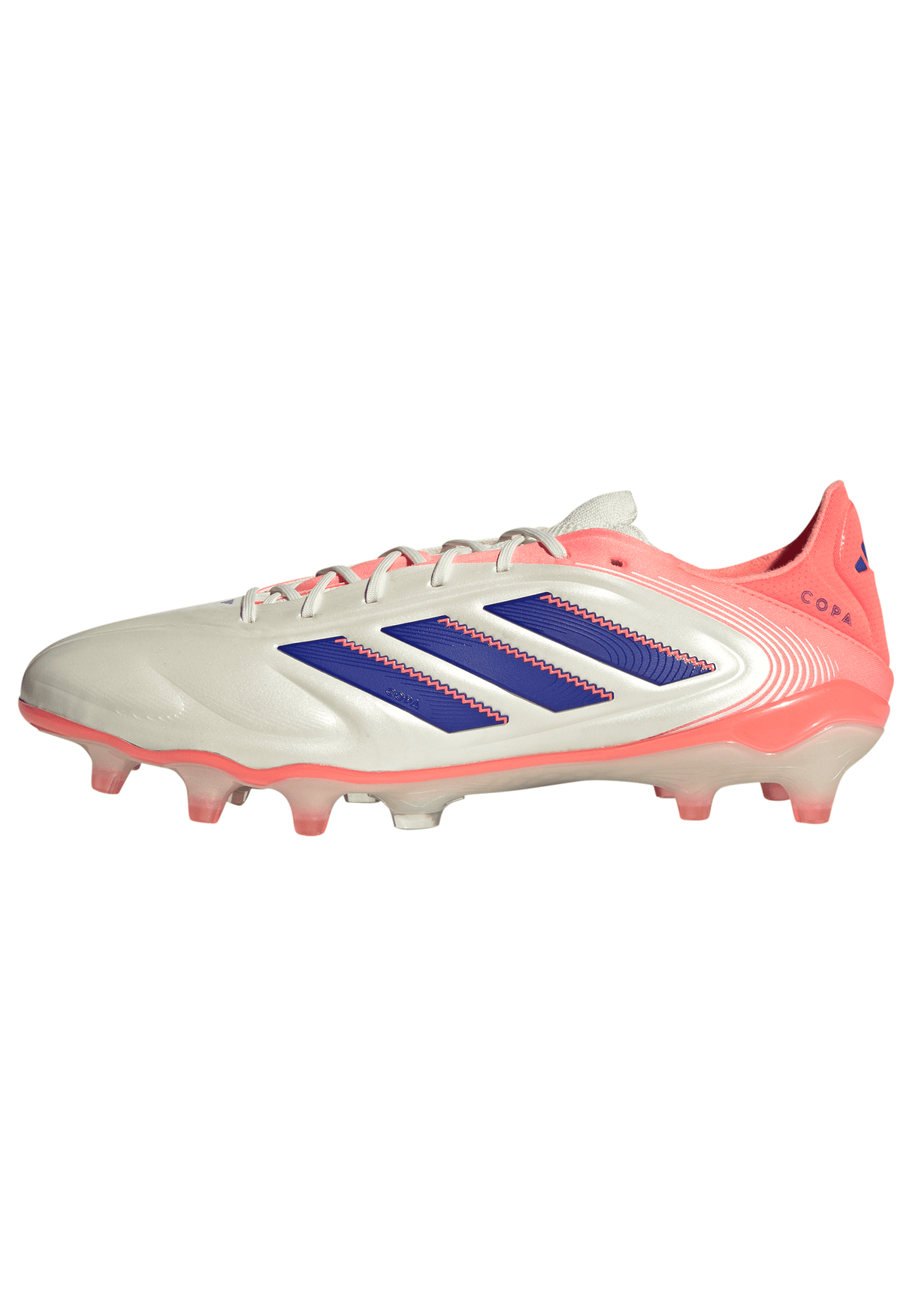 Botines de fútbol para hombre adidas Copa Pure III Elite FG - Blanco/Azul/Naranja