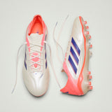 Botines de fútbol para hombre adidas Copa Pure III Elite FG - Blanco/Azul/Naranja