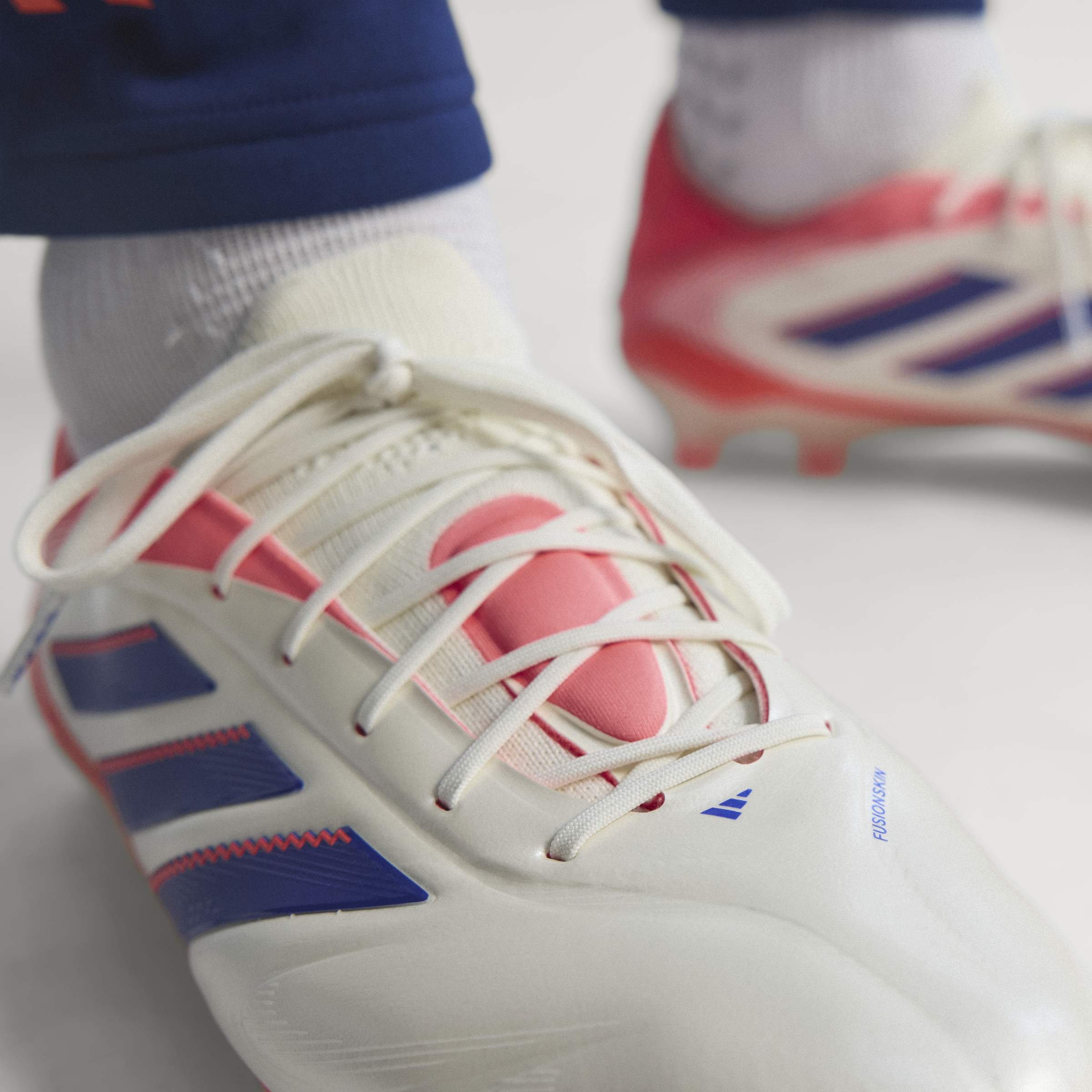 adidas Copa Pure III Elite FG Men's Soccer Cleats - White/Blue/Orange