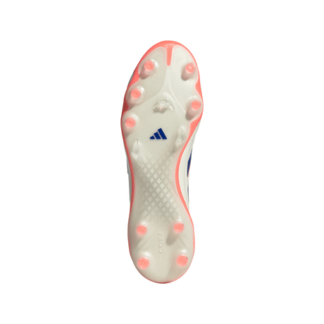 Botines de fútbol para hombre adidas Copa Pure III Elite FG - Blanco/Azul/Naranja