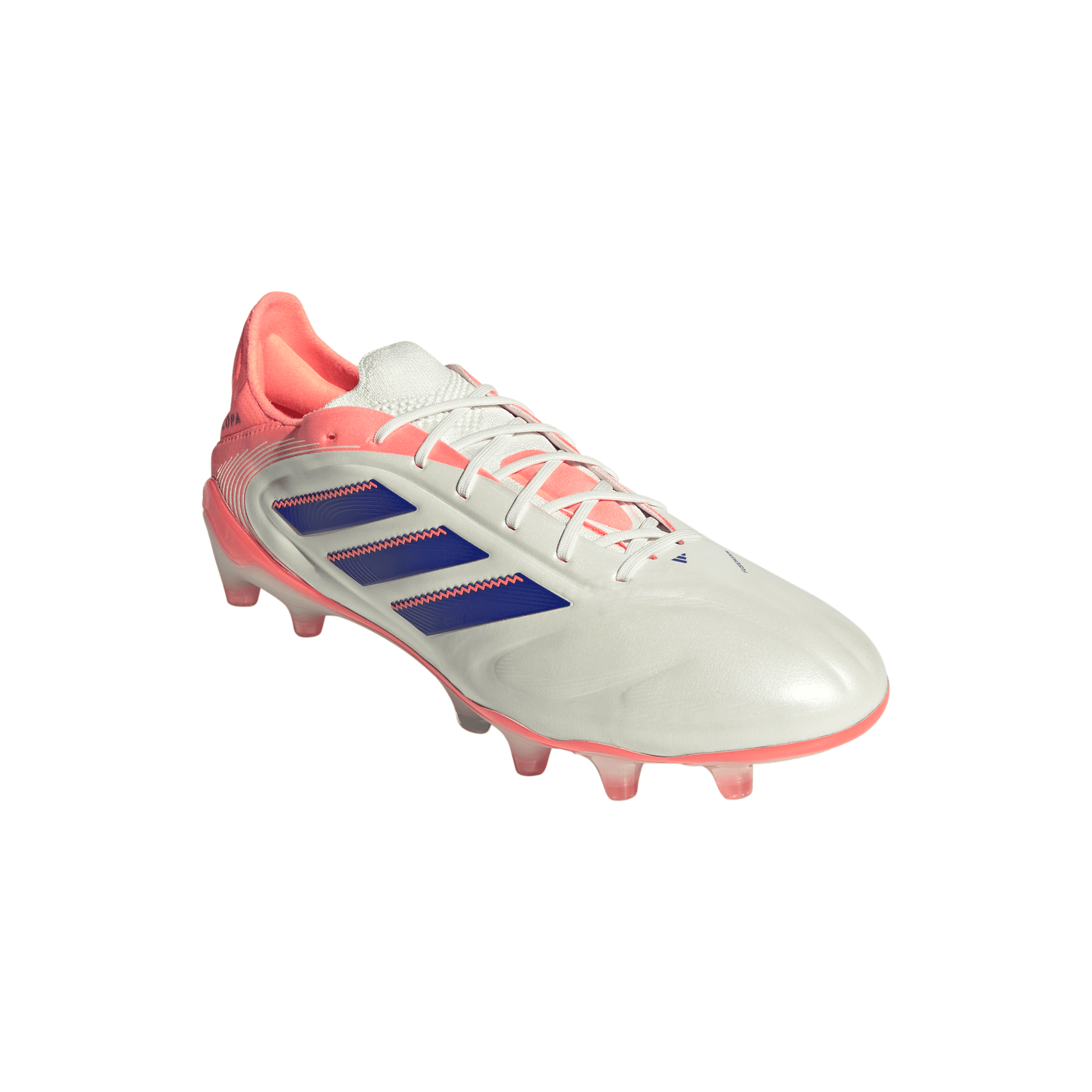 Botines de fútbol para hombre adidas Copa Pure III Elite FG - Blanco/Azul/Naranja