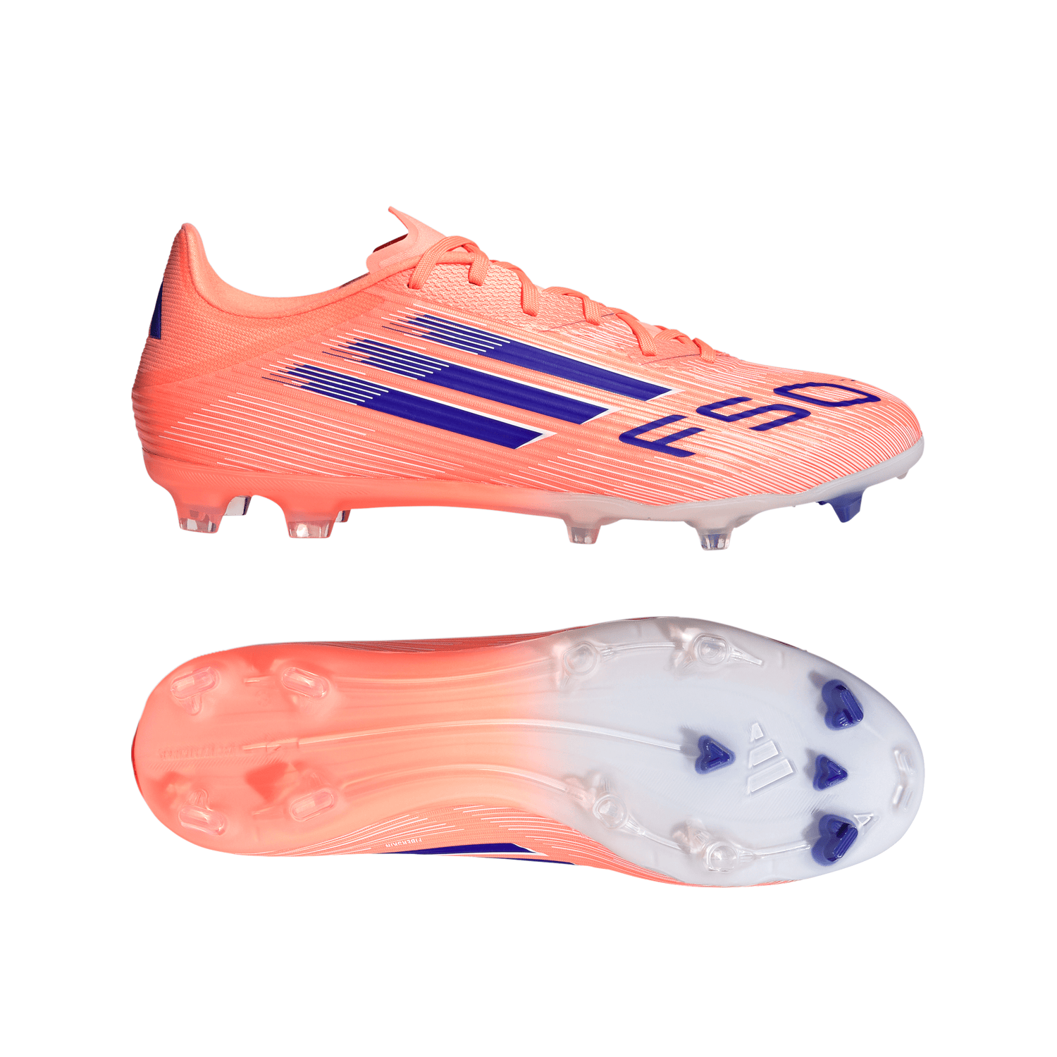 adidas F50 League FG/MG Men's Soccer Cleats - Orange/Blue/White