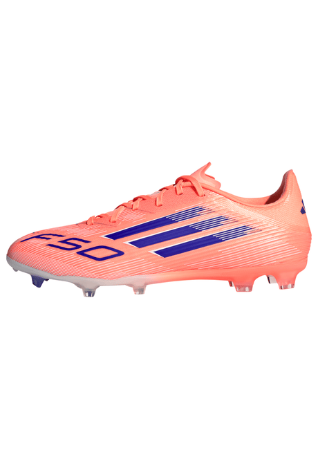 Botas de fútbol adidas F50 League FG/MG para hombre - Naranja/Azul/Blanco