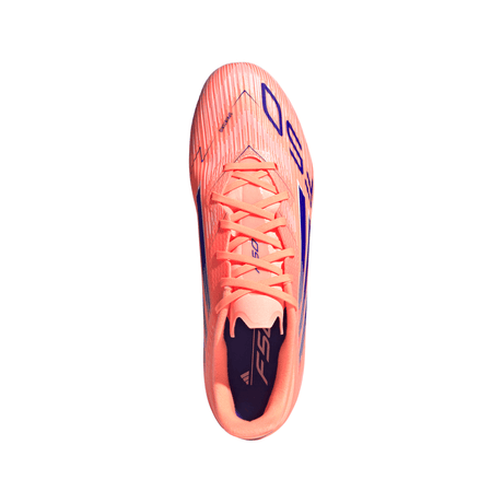 Botas de fútbol adidas F50 League FG/MG para hombre - Naranja/Azul/Blanco