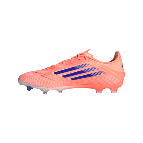 Botas de fútbol adidas F50 League FG/MG para hombre - Naranja/Azul/Blanco