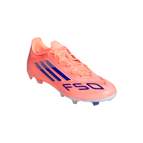 Botas de fútbol adidas F50 League FG/MG para hombre - Naranja/Azul/Blanco