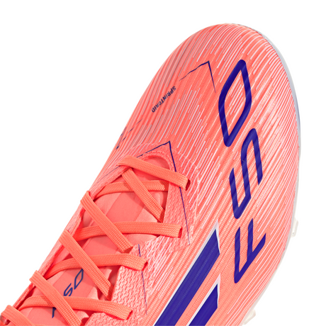 Botas de fútbol adidas F50 League FG/MG para hombre - Naranja/Azul/Blanco