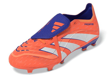 Botines de fútbol para hombre adidas Predator League de lengüeta plegable FG/MG - Naranja/Blanco