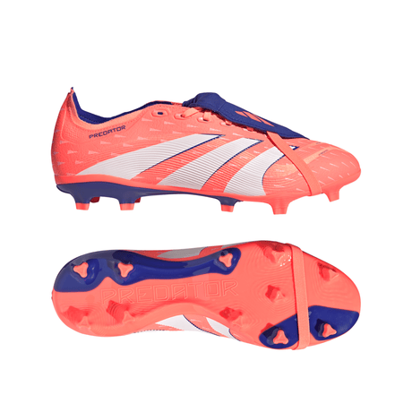 Botines de fútbol para hombre adidas Predator League de lengüeta plegable FG/MG - Naranja/Blanco