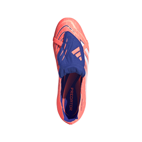 Botines de fútbol para hombre adidas Predator League de lengüeta plegable FG/MG - Naranja/Blanco