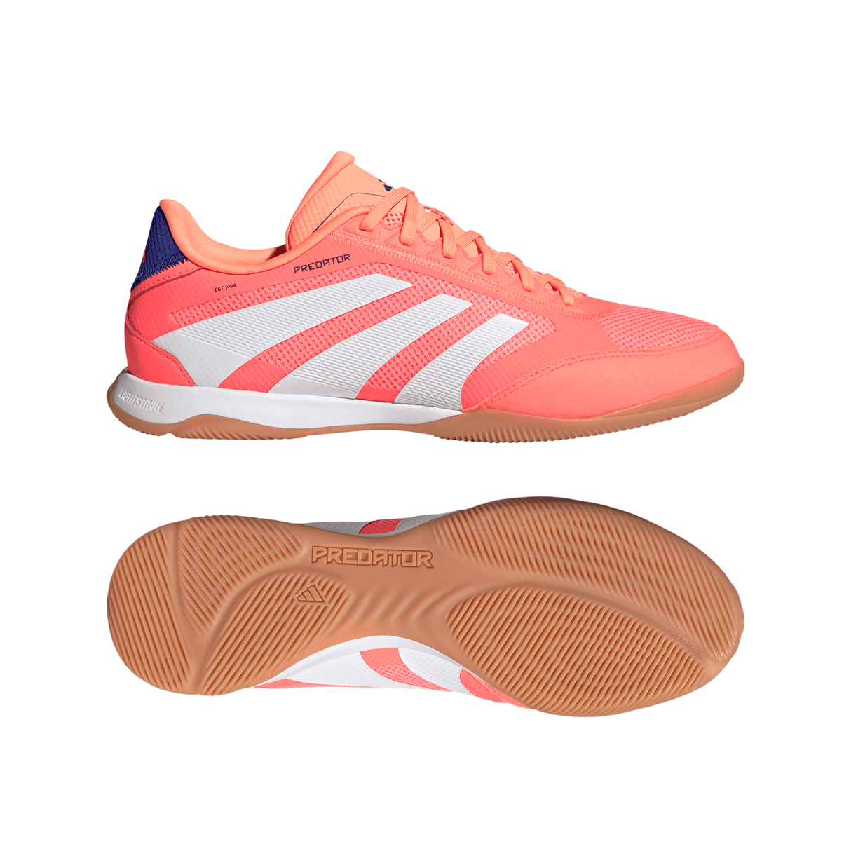 adidas Predator League IN Men's Soccer Shoes - Orange/White