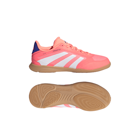adidas Predator League IN Youth Soccer Shoes - Orange/White