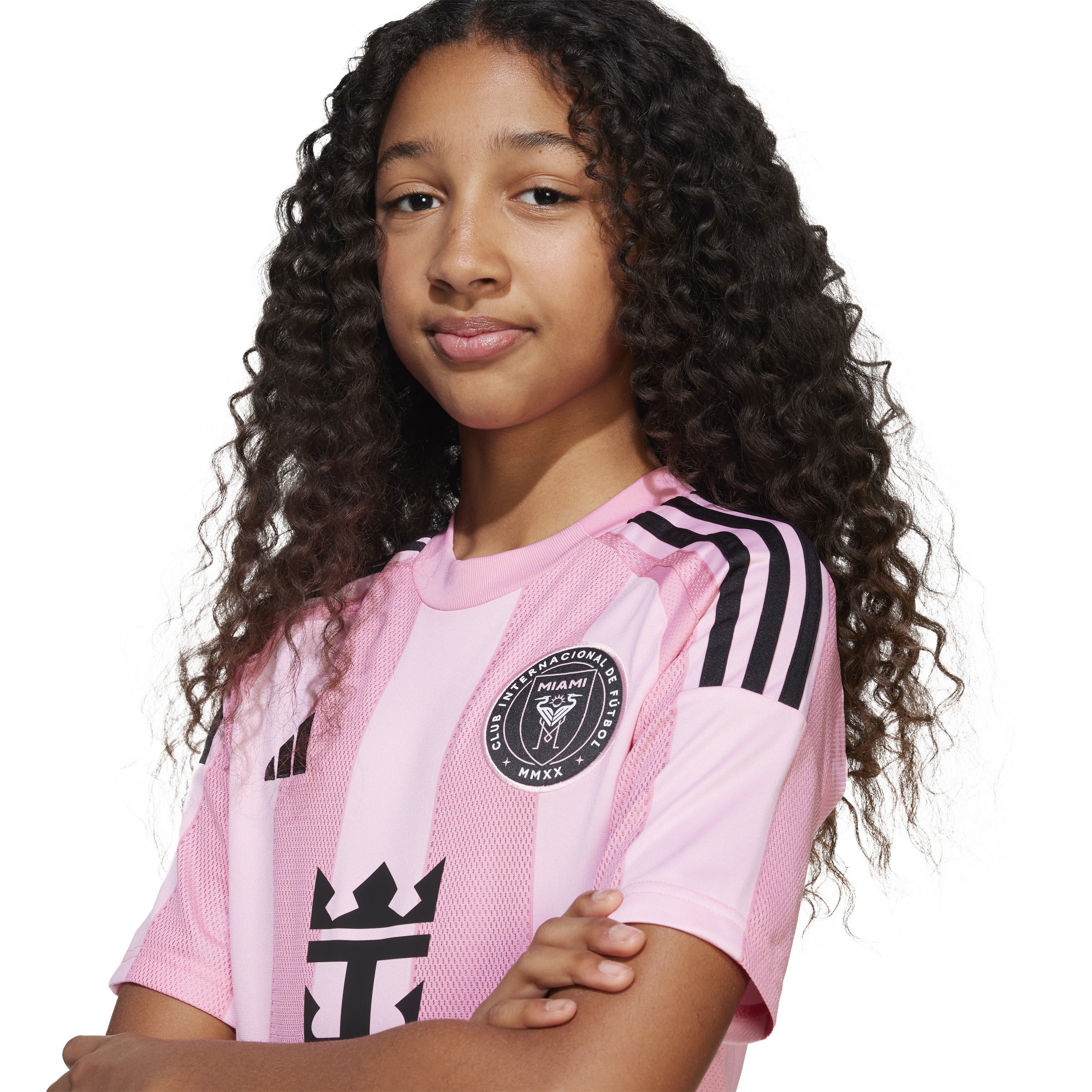 adidas Youth Inter Miami CF Messi Home Jersey 25/26 Pink