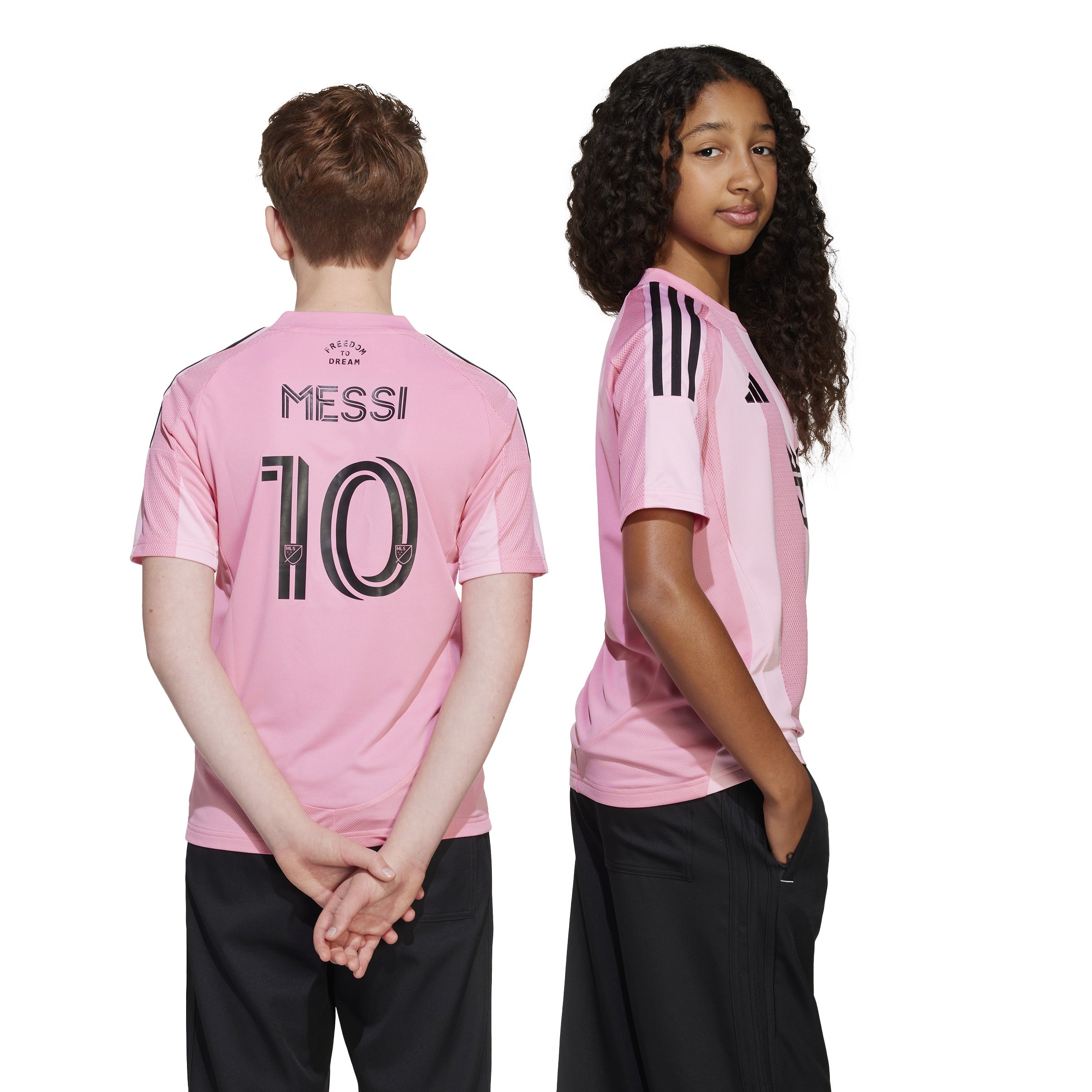 adidas Youth Inter Miami CF Messi Home Jersey 25/26 Pink