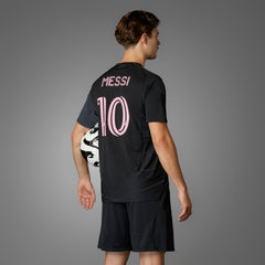 adidas Men's Inter Miami CF Messi Away Authentic Jersey 25/26 Black